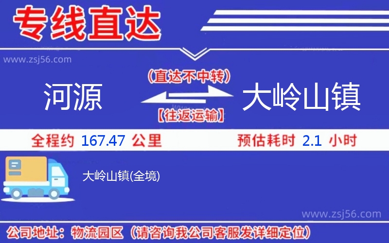 河源到大嶺山鎮(zhèn)物流公司 河源到大嶺山鎮(zhèn)物流公司