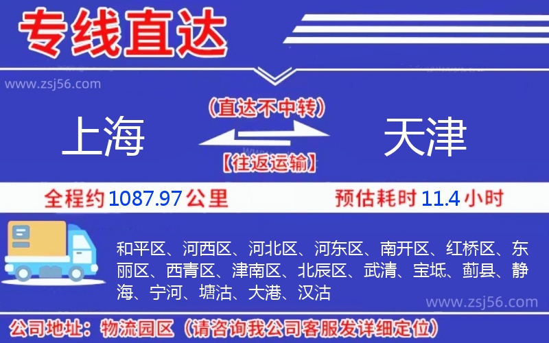 上海到天津物流公司 上海到天津物流公司