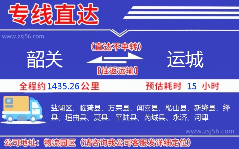 韶關(guān)到運(yùn)城物流公司