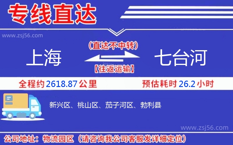 上海到七臺(tái)河物流公司 上海到七臺(tái)河物流公司